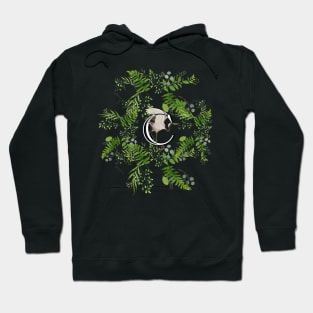 Botanical Monogram C letter with Heron bird detail. Hoodie